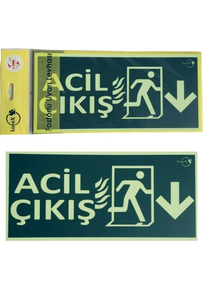 Lorex Acil Çıkış Fosforlu Levhası Aşağı Yön (Dekota Malzeme) (227213712)