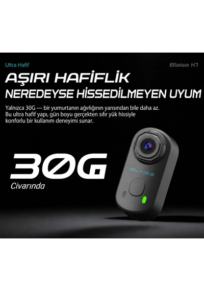 Blaıse K1 4k Aksiyon Kamerası 20 Mp + 32 Gb Sd Kart