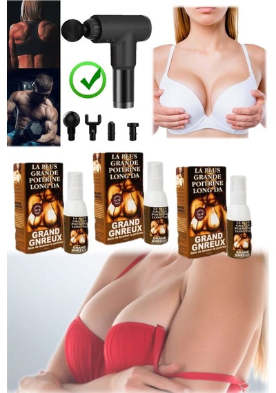 4 Başlıklı Masaj Tabancası + 3 Adet 100 Ml & Toparlayıcı 100 Ml Losyon Spreyi Karışık