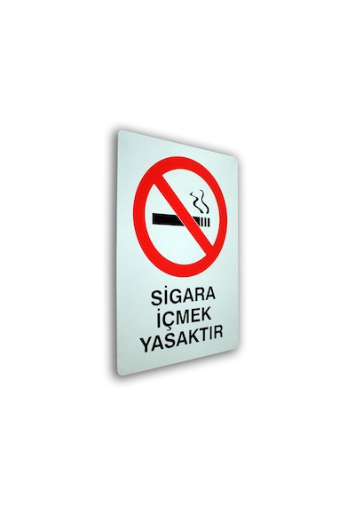 Metal İş Güvenliği Ve Uyarı Levhaları 25 36 Cm. Sigara İçmek Yasaktır