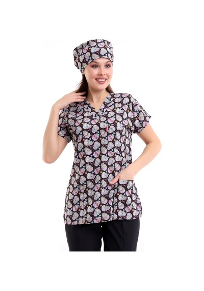 Yarasa Kol Dijital Desenli Üst - 6532 Kuru Kafa-6955