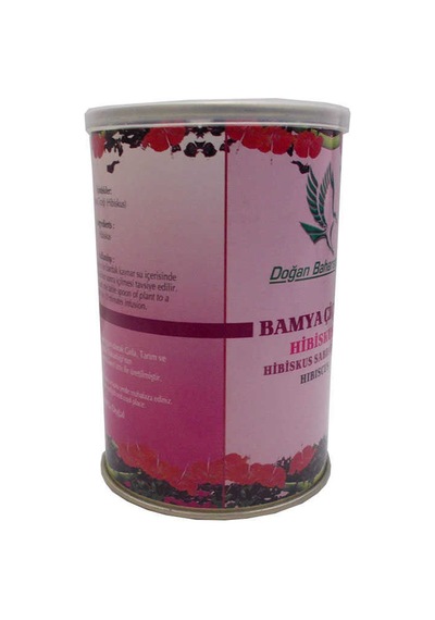 Afrika Bamya Çiçeği Hibiskus Mekke Ü Doğal 100 Gr Teneke Kutu