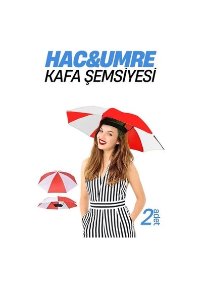 K-yonlineticaret Hac Umre Kafa Şemsiyesi Güneş Koruma Şemsiyesi 2 Adet 721726
