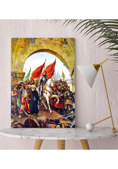 Bk Home İstanbul'un Fethi Fatih Sultan Mehmet Tasarımlı Kanvas Ta