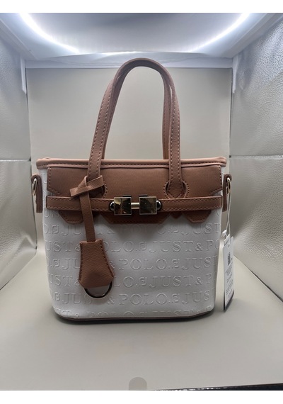 Just Polo Jp4108 Kadın El Ve Omuz Çantası Yeni Sezon Boy 18 Cm En 21 Cm Ozt4108 Beyaz Taba Beyaz - Taba
