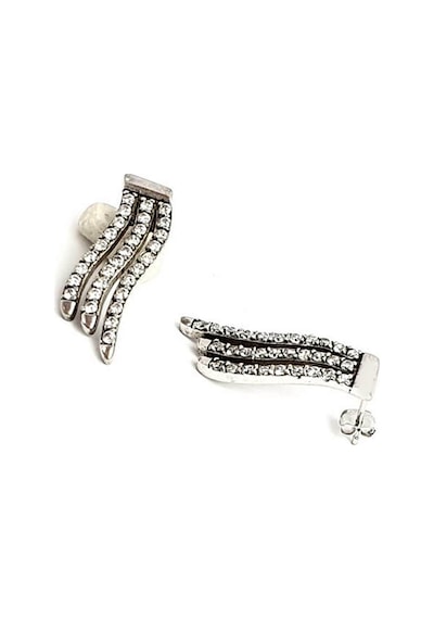 Oseshop Zirkon Taşlı Tasarım Gümüş Küpe