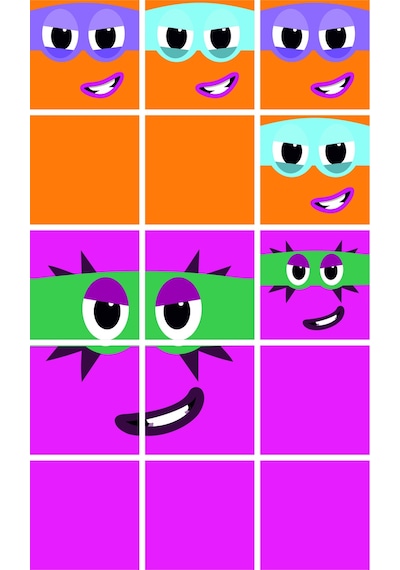 Number Blocks Matematik Eğitici Birim Küp Snapcubes Terrible Two Octo-naughty 30 Adet Sticker