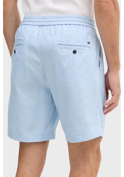 Tommy Hilfiger Bağlamalı Normal Bel Keten Bermuda Short Erkek Short Mw0mw44353 Dbr Mavi