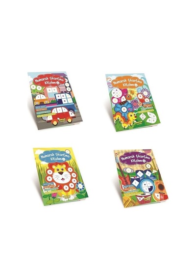 Numaralı Çıkartma Kitabım Seti-4 Kitap Takım- Selimer