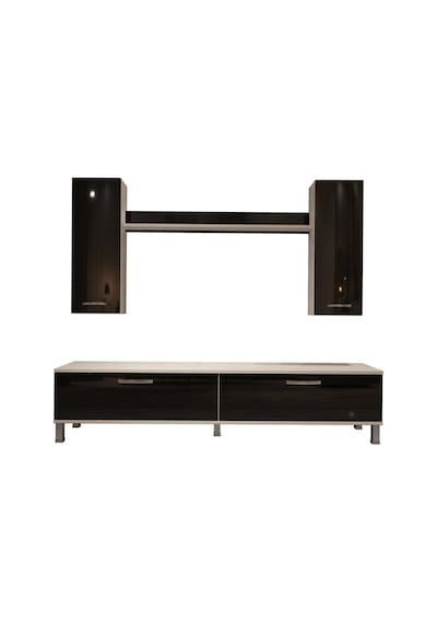 Decoraktiv Eko 7 Slm Std Krom Ayaklı Tv Ünitesi Tv Sehpası Beyaz - Siyah