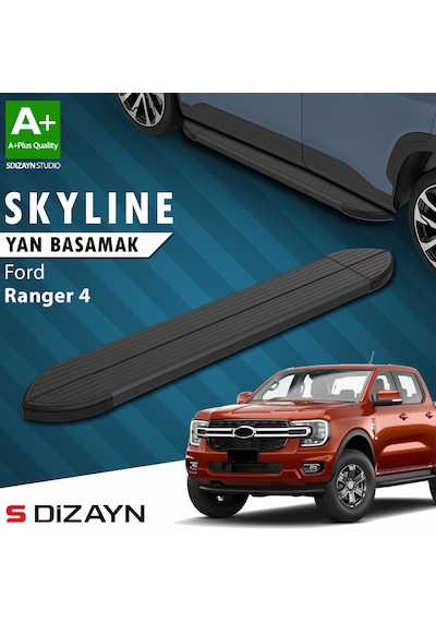 S-dizayn Ford Ranger 4 Skyline Siyah Yan Basamak 203 Cm 2023 Üzeri A+ Kalite