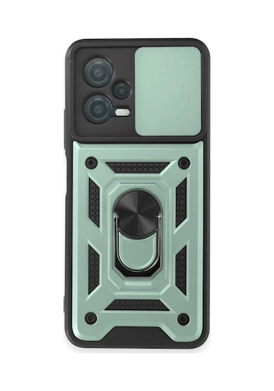 Xiaomi Redmi Note 12 5g Uyumlu Kılıf Pars Lens Yüzüklü Silikon - Yeşil
