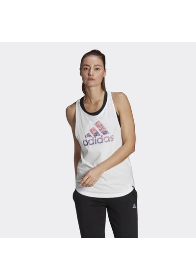 Adidas Gl1006 Snowcone İnspired Graphic Kadın Beyaz Spor Üst Atlet