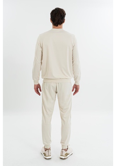 Maraton Comfort Erkek Bisiklet Yaka Taş- Sweatshirt Taş-