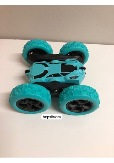 Uzaktan Kumandalı 360 Dönen Şarjlı Akrobat Stunt Car Araba Turkuaz