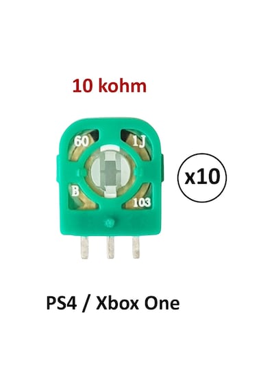 10 Adet Ps4 Xbox One 10k Mikro Direnç Potans Switch Yeşil