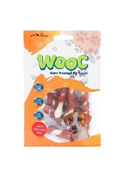 Wooc Kuzu Eti Sargılı Kalsiyumlu Kemik Köpek Ödül Maması 80gr
