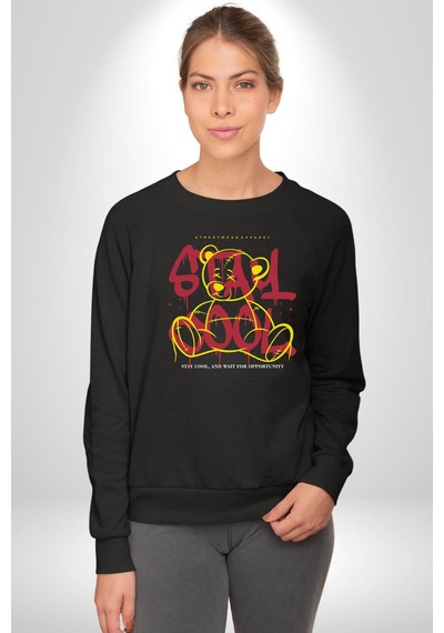 Havalı Kal Unisex Siyah Sweatshirt Siyah