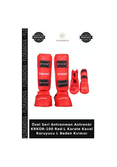 Özel Seri Antrenman Antrenör Krkor-100 Red-l Karate Kaval Koruyucu L Beden Kırmızı