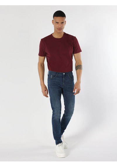 Colin's 040 Alex Slim Fit Düşük Bel Dar Paça Mavi Erkek Pantolon CL1063466_Q1.V1_DN42553