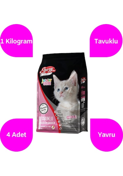 Energy Tavuklu Yavru Kedi Maması 4 x 1 KG