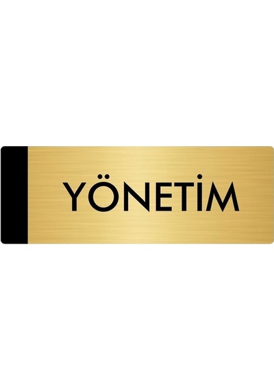 Metal Yönlendirme Levhası, Departman Kapı Isimliği Yönetim 5x20 Cm Altın Renk