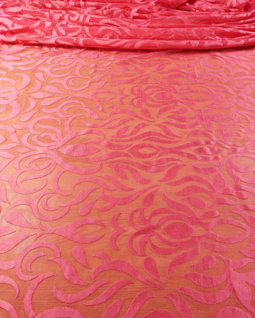 Hafif Parlak Tül Pembe Renkte En 140 Cm X Boy 260 Cm -3606
