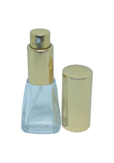 Boş Parfüm Şişesi 7 ML 5 Adet Sarı Metal Sprey ve Kapak Boş