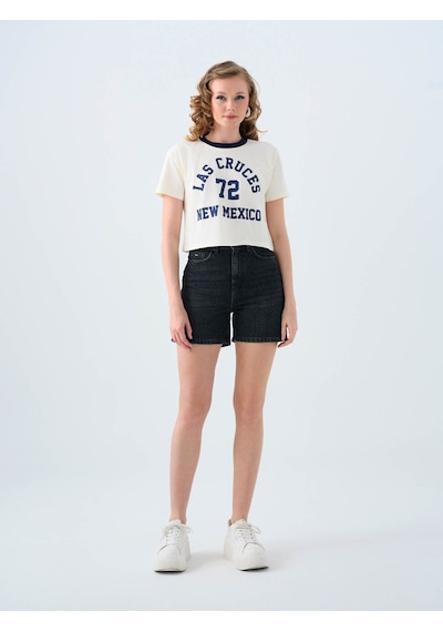Loft Regular Fit Jean Antrasit Kadın Şort Lf2039980 Antrasit