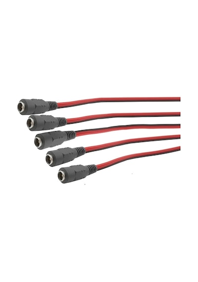 12 Dc Power Jak Jack- 2.1 Mm 10 Adet Erkek + 10 Adet Dişi