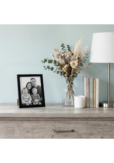 Siyah 4x5 Resim Çerçevesi - Kırılmaya Dayanıklı Camlı İnce Kenarlıklı Fotoğraf Çerçevesi, Asma Donanımı Ve Duvar Veya Masa Üstü İçin Yatay Veya Dikey Görüntü Formatları İçin Dahili Şövale