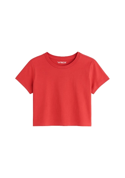 Kadın 4'lü Paket Oversize Crop Tişört %100 Pamuk Bisiklet Yaka T-shirt Mavi