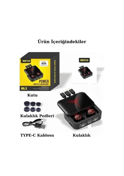 Bakeey M88 Plus Powerbank Özellikli Bluetooth Kulak İçi Kulaklık