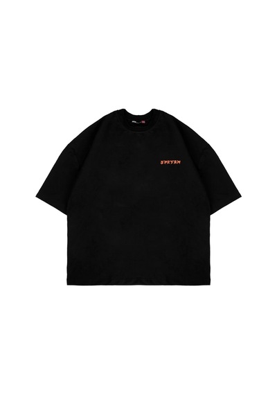 Tarzsokak Spectrum Baskılı Beyaz Oversize Unisex Siyah