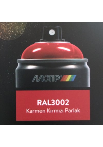 Motip Carat 400 ML Ral 3002 Karmen Kırmızı Akrilik Sprey Boya