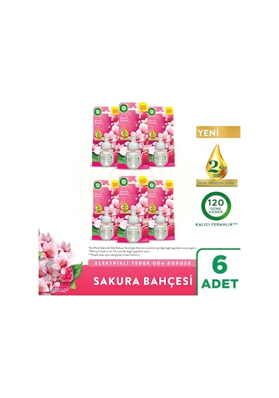 Air Wick Elektrikli Oda Kokusu Yedek Şişe Sakura Bahçesi 6x19 Ml