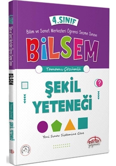 4. Sınıf Bilsem Hazırlık Şekil Yeteneği Editör Yayınları