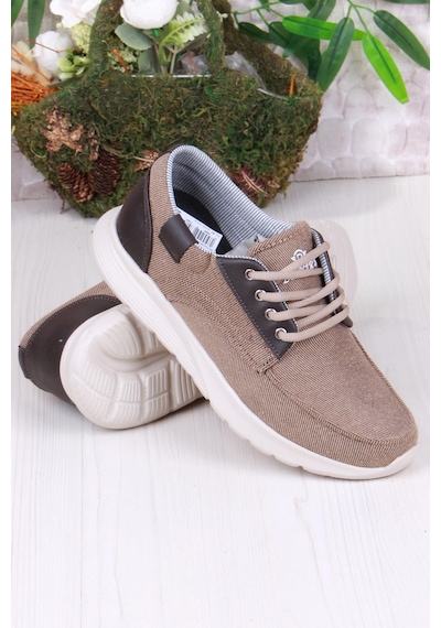 Fort Dks 020 Hafif Rahat Keten Sneaker Erkek Ayakkabı Vizon