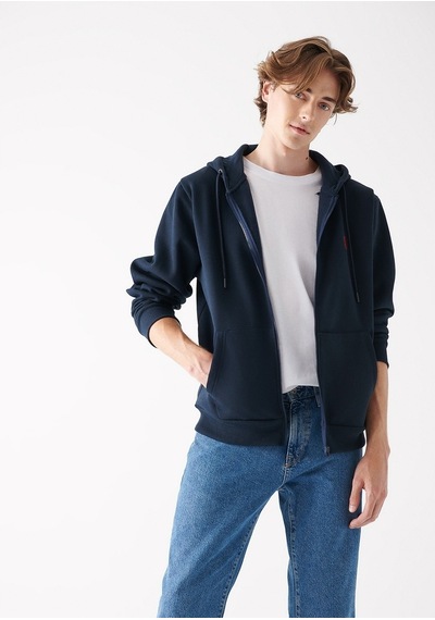 Mavi - Fermuarlı Lacivert Sweatshirt 066979-70490 Lacivert