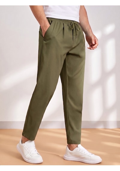 Genius Store Erkek Pantolon Beli Lastikli Jogger Pantolon Cepli Fit Pantolon Erkek-jogger Haki