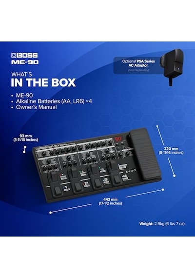 Me-90 Gitar Çoklu Efektler 11 Aird Amp Modeli 60 Gt-1000 Efekt 8 Ayak Düğmesi Ve Yenilenmiş Expression Pedalı