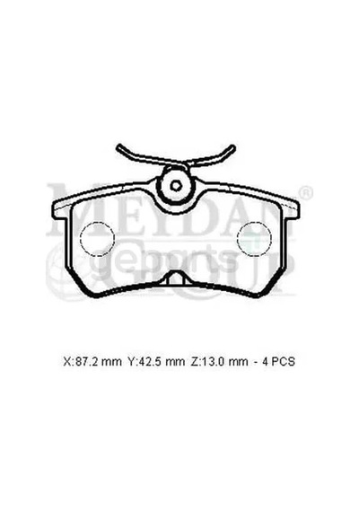 Arka Fren Balatası 1,4/1,6/1,8/2,0 Disk 87,2x42,5x13 Bramax Ford Focus - Sd / Hatchback - 1998-2005