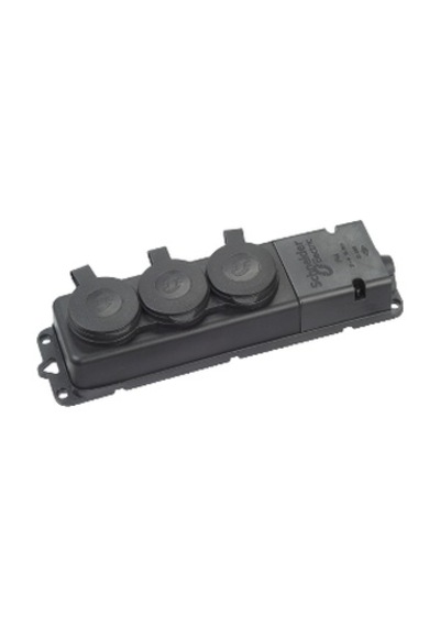 Schneider Electric 1x16A Kauçuk Üçlü Grup Priz IP44 3201-366-0301