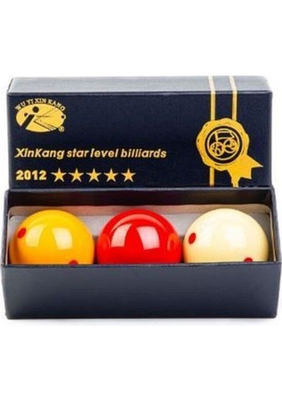 Süper Pro Cup Benekli 3 Top Carom Bilardo Top Seti 61.5 Mm