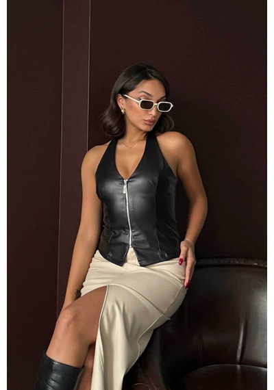 Verymoda Sunideri Fermuarlı Yelek Vmf2036 Siyah