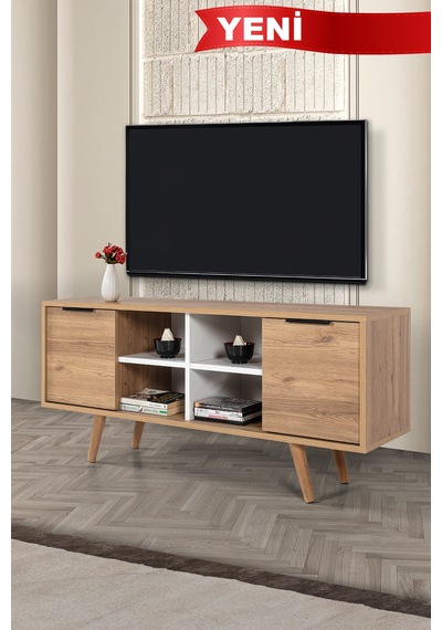 3321 Sina 130 Cm Ahşap Ayaklı , Metal Kulplu Tv Ünitesi , Sepet - Beyaz , Tv Sehpası , Salon Diğer 3321 Sina 130 Cm Ahşap Ayaklı , Metal Kulplu Tv Ünitesi , Sepet - Beyaz , Tv Sehpası , Salon Diğer