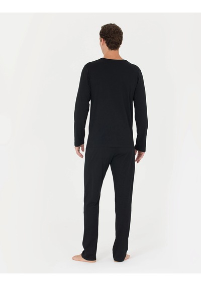 Pierre Cardin 6030 Uzun Kol Erkek Pijama Takımı V2 Siyah