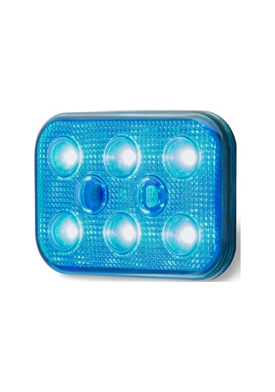 Sbdf6b 10v-30v Dikdörtgen Mavi Led Lamba Off Road , Tekne , Karavan , Kamp