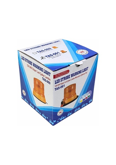 12V-24V Çakar Flaş Tepe Lambası Mıknatıslı Çakmak Fişli Ledli Tur