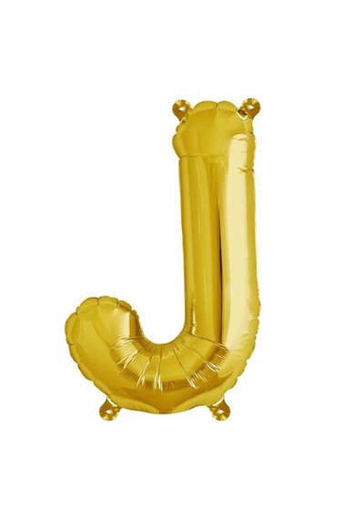 34 İnç J Gold Renk Harf Folyo Balon